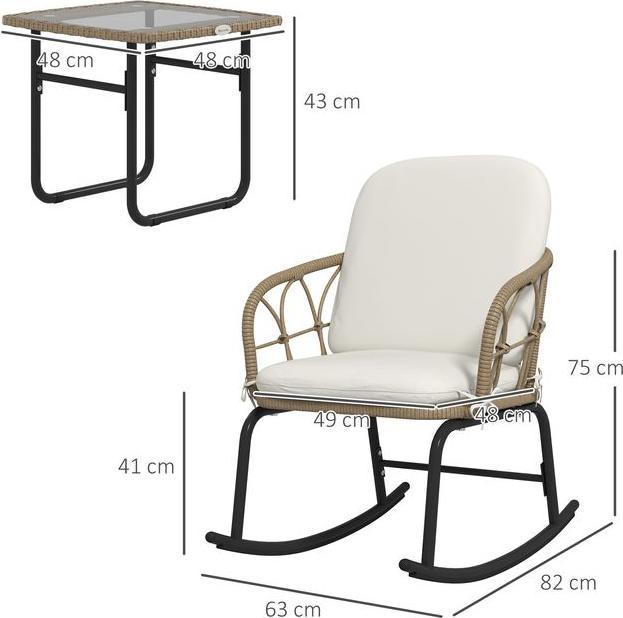 Immagine prodotto Swisshandel24 Set di sedie a dondolo (48 cm)
