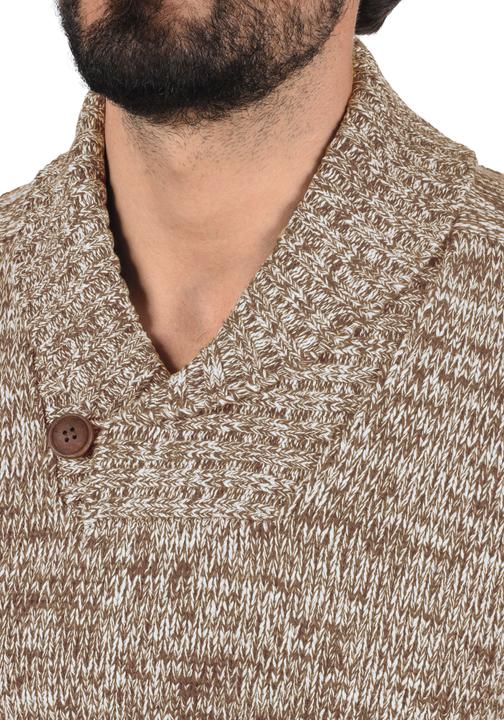 Image du produit Solid Phil Pull En Grosse Maille Pull-Over Tricot Pour Homme Avec Col Châle 100% Coton (S)