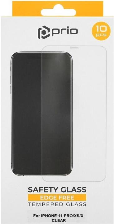 Actual product image prio 10x screen protector glass for iPhone 11 Pro/XS/X transparent (10 Piece, Apple iPhone XS, Apple iPhone 11 Pro, Apple iPhone X)