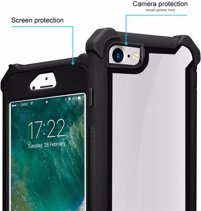 Immagine prodotto Cadorabo Copertura acrilica ibrida 2 in 1 (Apple iPhone SE (seconda generazione), Apple iPhone 7)