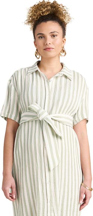Image du produit Envie de Fraise Robe chemise de grossesse et d'allaitement à larges rayures (42)