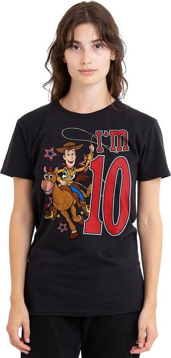 Actual product image Toy Story Unisex Adult I'm 10 Woody Birthday T-Shirt (L)