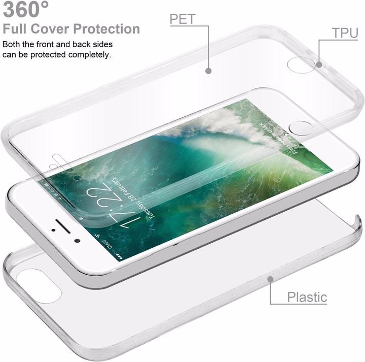 Produktbild Cadorabo TPU 360 Grad Case Cover (Apple iPhone 7, Apple iPhone SE (2nd Gen))
