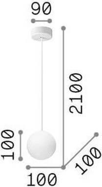 Actual product image Ideal lux MAPA BIANCO G9 pendant light ⌀100mm dimmable white warm white 310800 (G9, 370 lm)