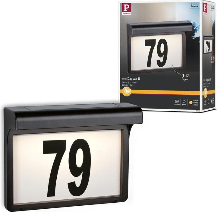 Image du produit Paulmann Numéros de maison solaires (6 lm, IP44)