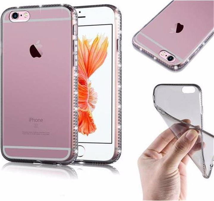 Produktbild Cadorabo TPU Ultra Slim Strass Cover (Apple iPhone 6, Apple iPhone 6s)