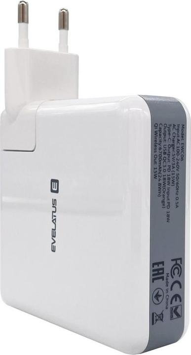 Immagine prodotto Evelatus Adattatore da viaggio Caricabatterie Wireless EWC06 (15 W)