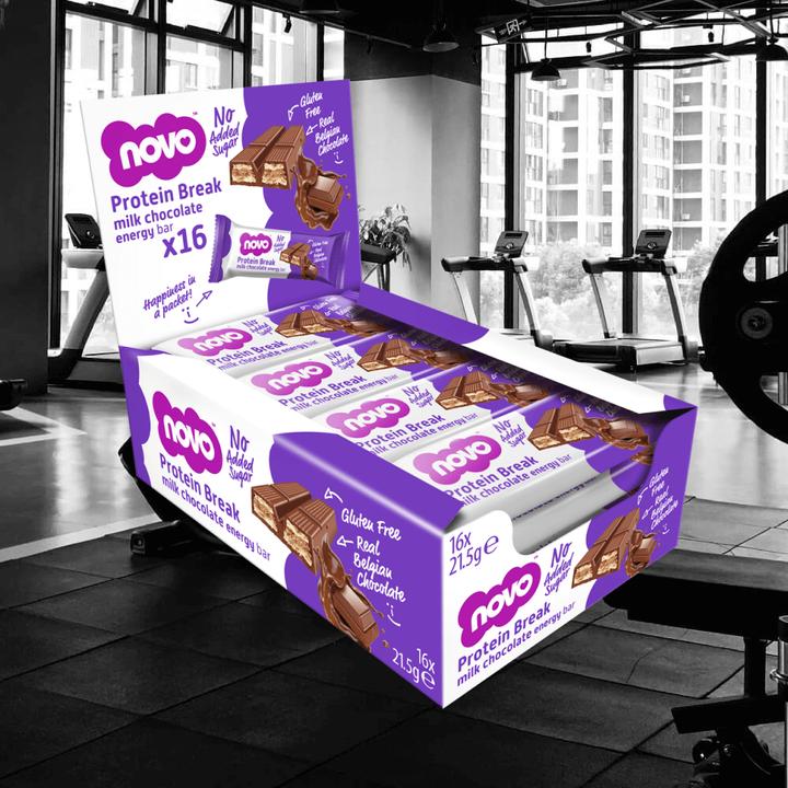 Actual product image Novo Protein Break Bar (Milk chocolate, 16 pcs., 16.21 g)