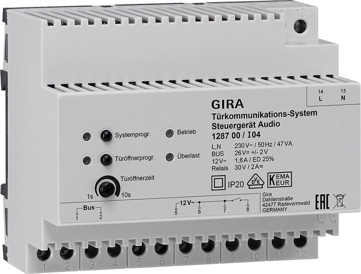Produktbild Gira Steuergerät 128700 Audio türkommunikation REG