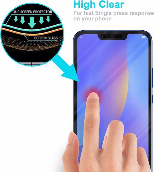 Immagine prodotto Cadorabo Vetro di protezione del display a schermo intero (1 Pezzo/i, Huawei P Smart Pro (2019))