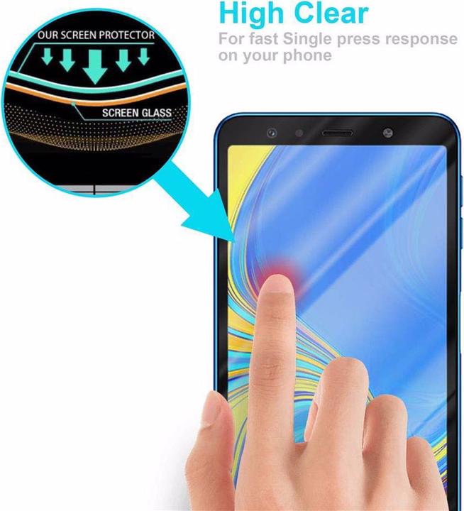 Produktbild Cadorabo Vollbild Displayschutzglas (1 Stück, Samsung Galaxy A7 (2018))