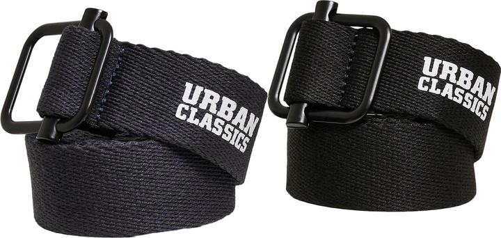 Urban Classics Industrial Canvas Belt 2-Pack (S, M)