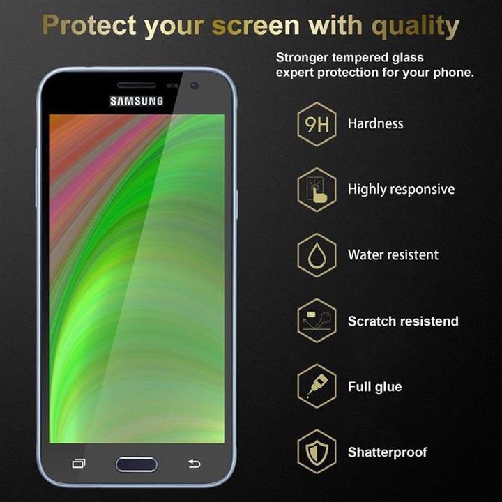 Actual product image Cadorabo Full screen display protection glass (3 Piece, Samsung Galaxy J3 (2016))