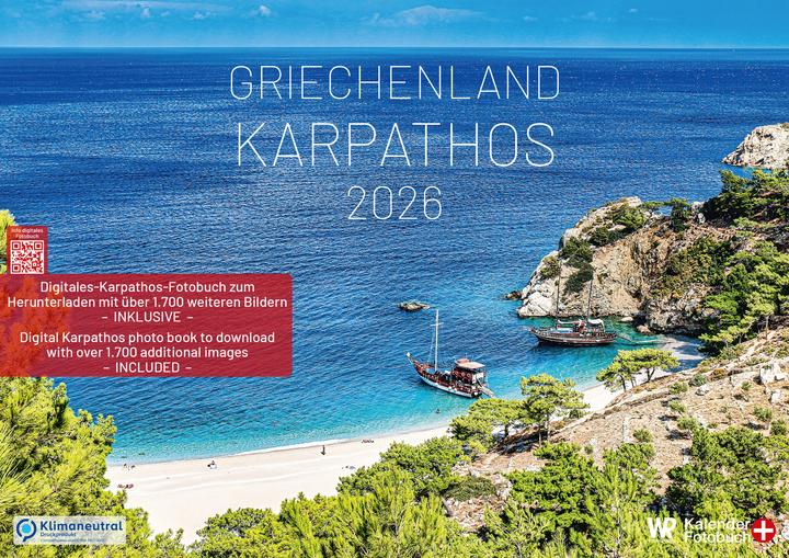 WR Kalender Griechenland - Karpathos 2026 A2 querformat (Harter Einband, Deutsch)