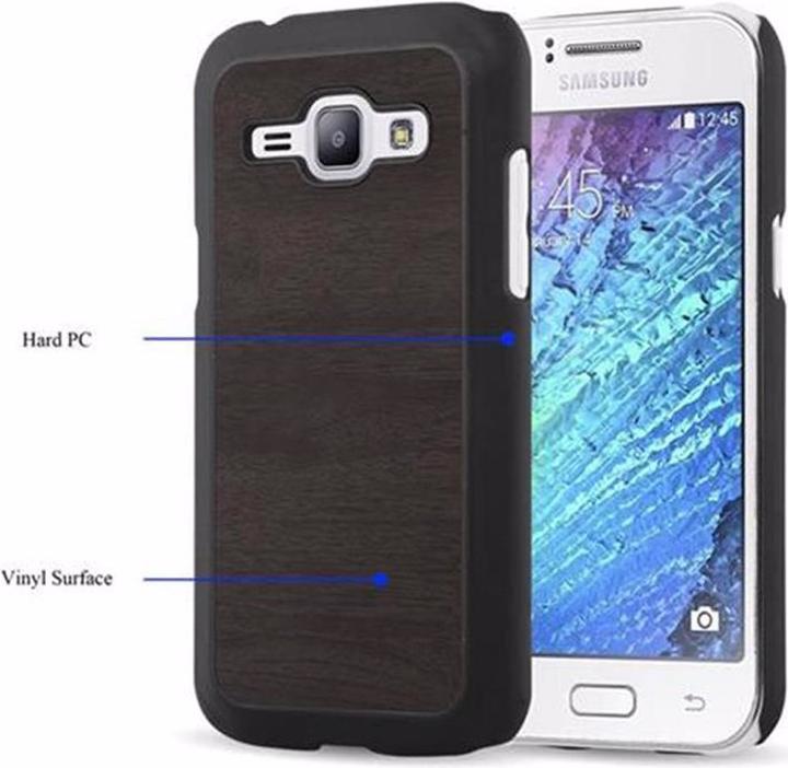 Actual product image Cadorabo Hard Cover Woody Cover (Samsung Galaxy J1)