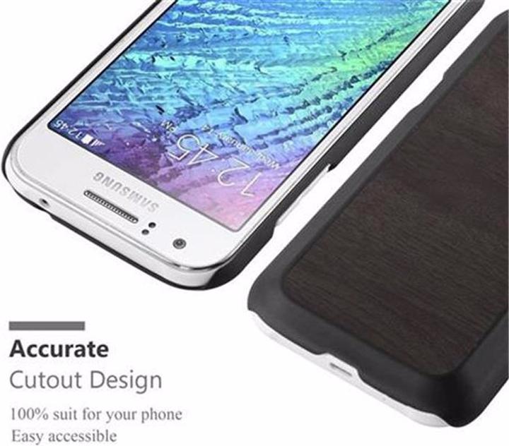 Actual product image Cadorabo Hard Cover Woody Cover (Samsung Galaxy J1)