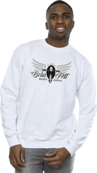 Actual product image Star Wars Mens The Book Of Boba Fett Legend Lives Ship Crest Sweatshirt (4XL)