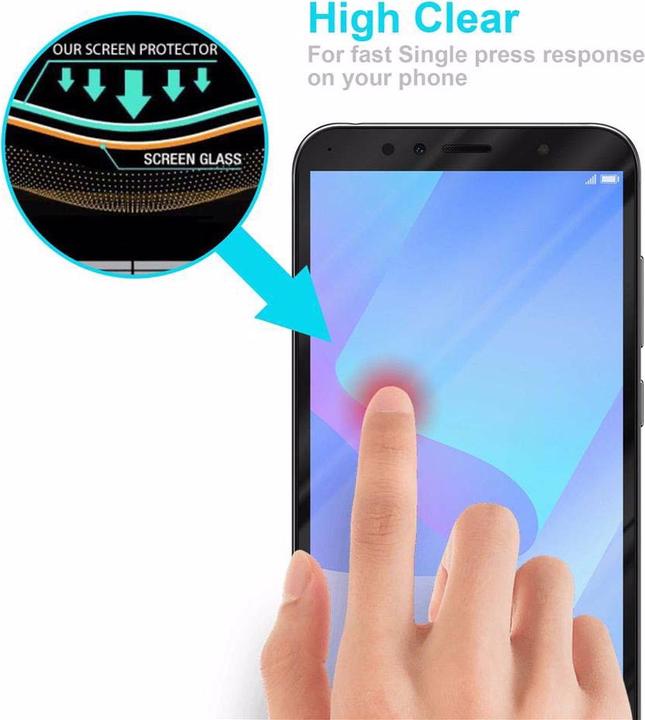 Produktbild Cadorabo Vollbild Displayschutzglas (1 Stück, Huawei Y6 Prime (2018))