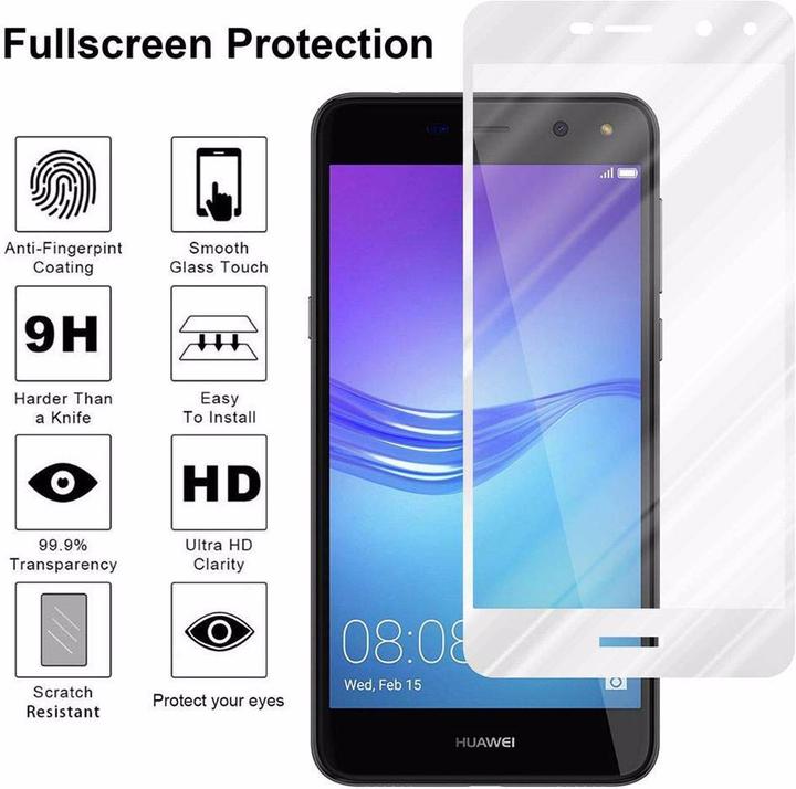 Produktbild Cadorabo Vollbild Displayschutzglas (1 Stück, Huawei Y5 (2017), Huawei Y6 (2017))