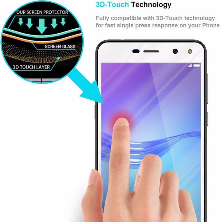 Produktbild Cadorabo Vollbild Displayschutzglas (1 Stück, Huawei Y5 (2017), Huawei Y6 (2017))