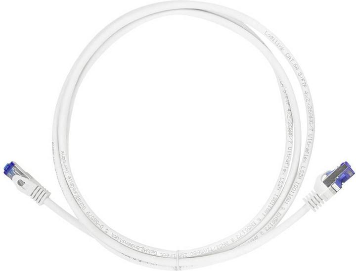 Actual product image LogiLink Patch cord Ultraflex, Cat.6A, S/FTP, 10 m, white withCat.7 raw cable, extra flexible & soft cable m (S/FTP, CAT6a, 10 m)