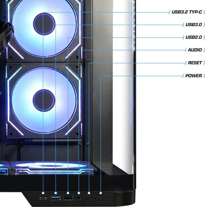 Produktbild Kiebel Panorama Curve IX (AMD Ryzen 9 9900X, 32 GB, 2000 GB, GeForce RTX 5070)