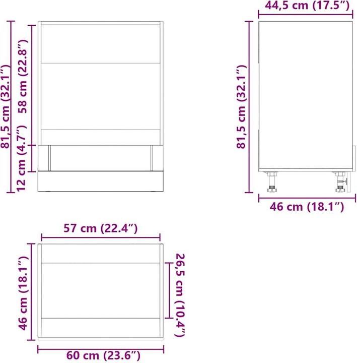 Actual product image VidaXL Madlene (60 x 57 x 207 cm)