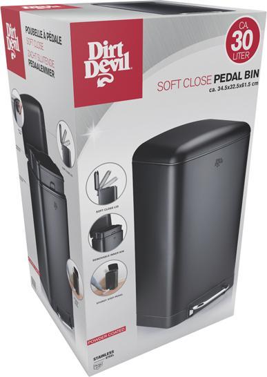 Immagine prodotto Dirt Devil Pedal Bin 30L 2pc soft close (30 l)