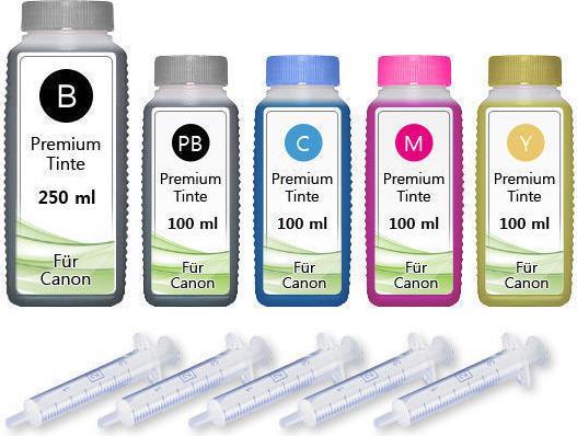 Produktbild Druckfuxx 650ml Nachfüll Drucker Tinte für Canon Pixma IP4850 IP4950 IX6550 MG51