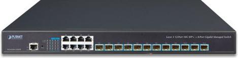 Actual product image Planet XGS-6350-12X8TR Network Switch Managed L3 Gigabit Ethernet (10/100/1000) 1U (20 Ports)