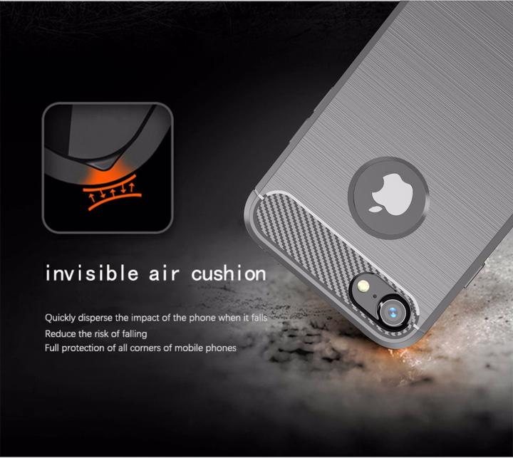 Produktbild Cadorabo TPU Ultra Slim carbon edelstahl Kombi Cover (Apple iPhone 7)