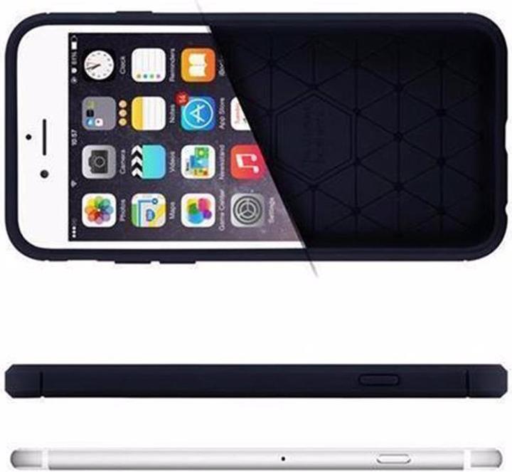 Produktbild Cadorabo TPU Ultra Slim carbon edelstahl Kombi Cover (Apple iPhone 6 Plus, Apple iPhone 6s Plus)