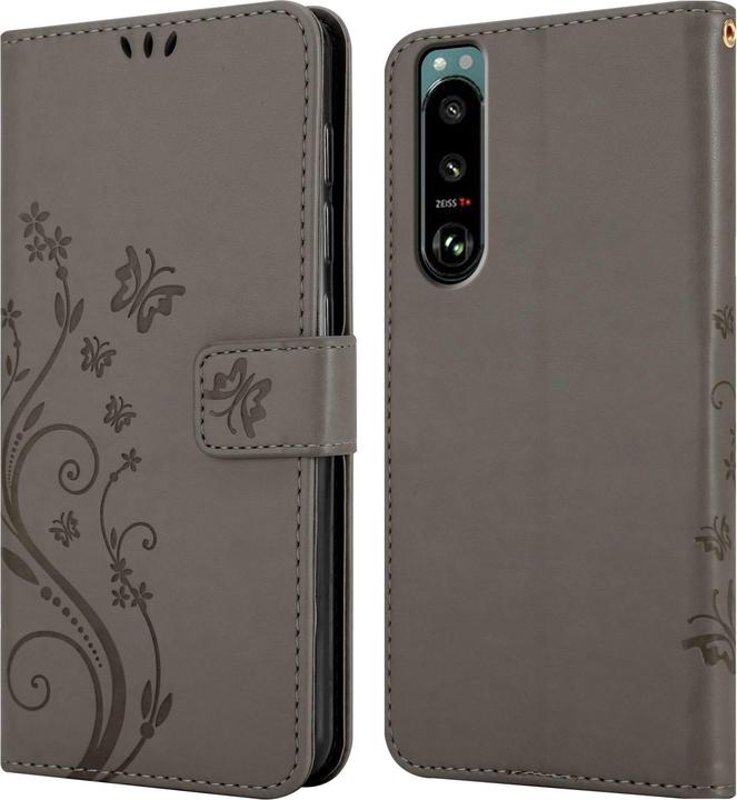 Actual product image Cadorabo Flower Book cover (Sony Xperia 5 III)