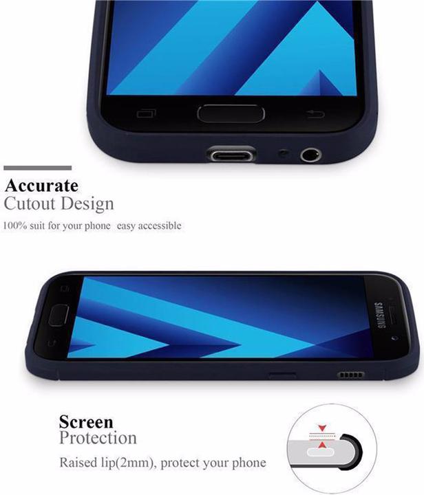 Actual product image Cadorabo TPU Ultra Slim carbon stainless steel combo cover (Samsung Galaxy A3 (2017))