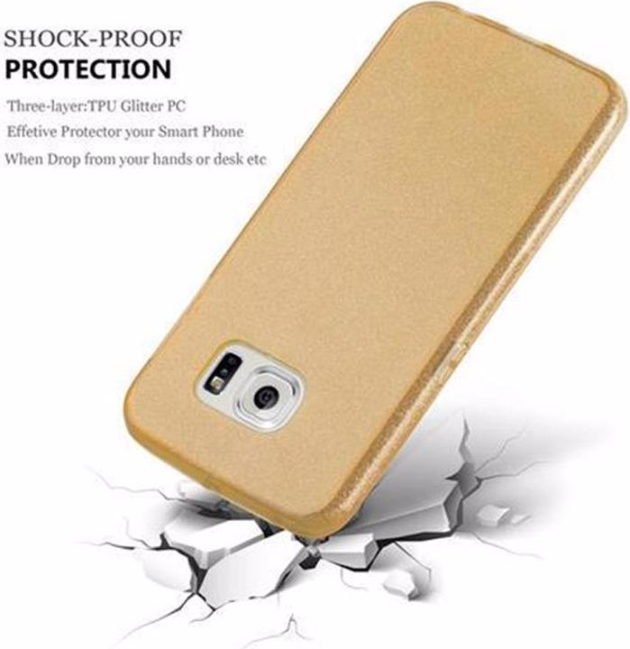 Actual product image Cadorabo TPU glitter (3-piece) cover (Samsung Galaxy S6 Edge)