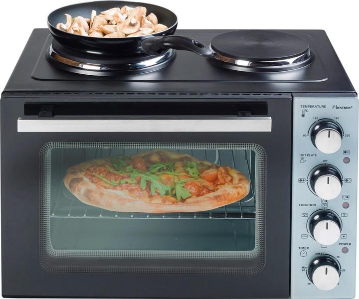 Image du produit Bestron Petite cuisine (gril - four avec double plaque de cuisson) avec tournebroche et fonction de