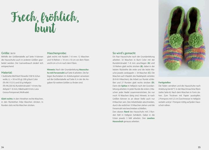 Image du produit Hausschuhe stricken & filzen (Allemand, Sabine Abel, Karoline Hoffmeister, Annette Diepolder, 2023)