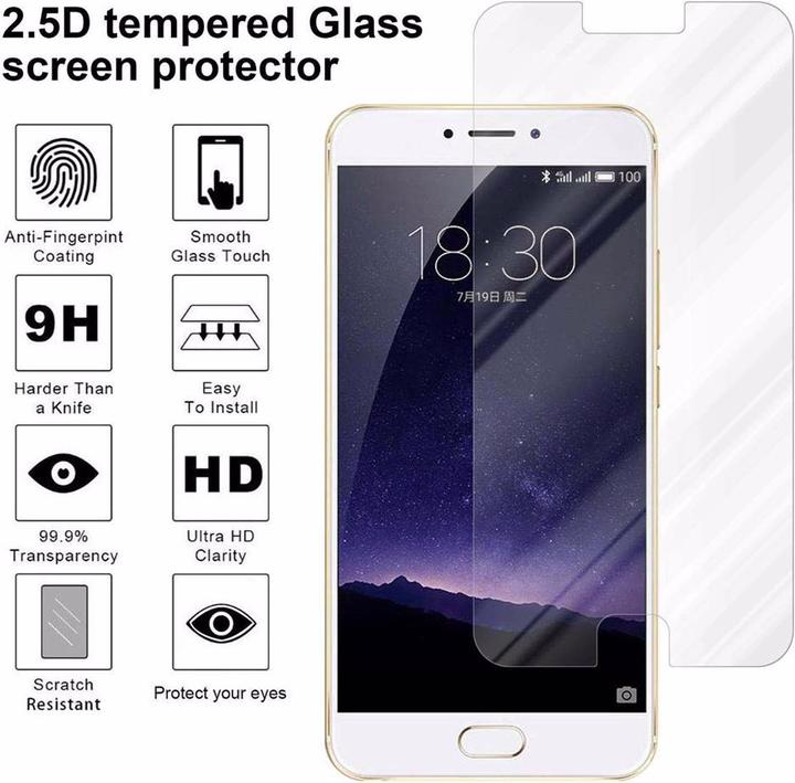 Actual product image Cadorabo display protection glass (1 Piece, Meizu MX6)