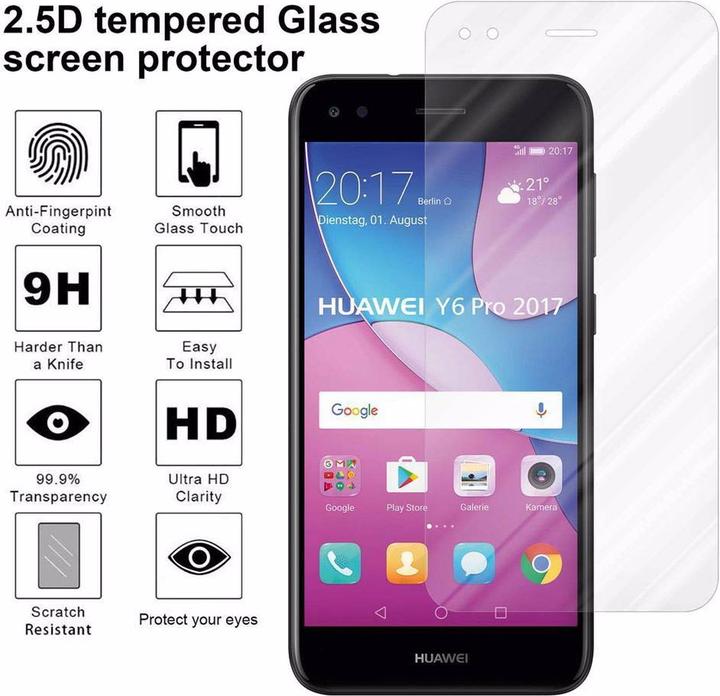 Actual product image Cadorabo Display protection glass (1 Piece, Huawei Y6 Pro (2017))