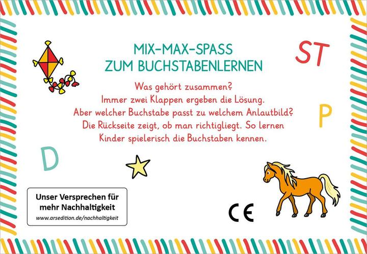 Energie-Label Lernraupe - Mix-Max Erste Buchstaben (Deutsch)