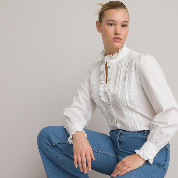 Actual product image La Redoute Collections Victorian Style Blouse Signature (38)
