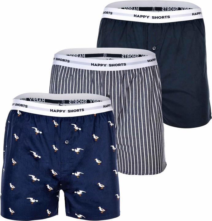 Produktbild Happy shorts Web-Boxershorts Casual Bequem sitzend (M, 3er Pack)