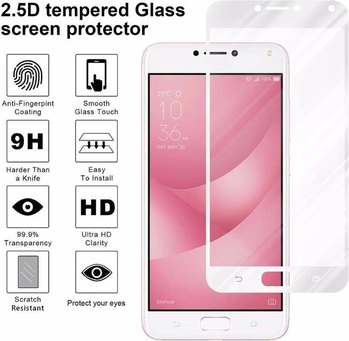 Actual product image Cadorabo Full screen display protection glass (1 Piece, Asus Zenfone 4 Max)