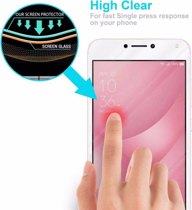 Actual product image Cadorabo Full screen display protection glass (1 Piece, Asus Zenfone 4 Max)