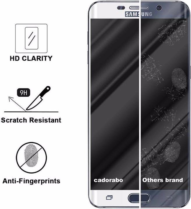 Actual product image Cadorabo Full screen display protection glass (1 Piece, Samsung Galaxy S6 Edge)