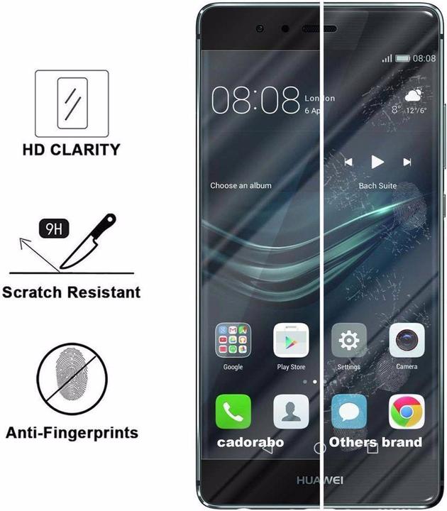 Actual product image Cadorabo Full screen display protection glass (1 Piece, Huawei P9 Plus)
