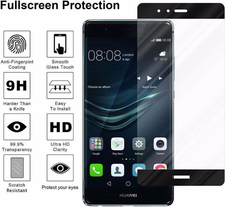Actual product image Cadorabo Full screen display protection glass (1 Piece, Huawei P9 Plus)