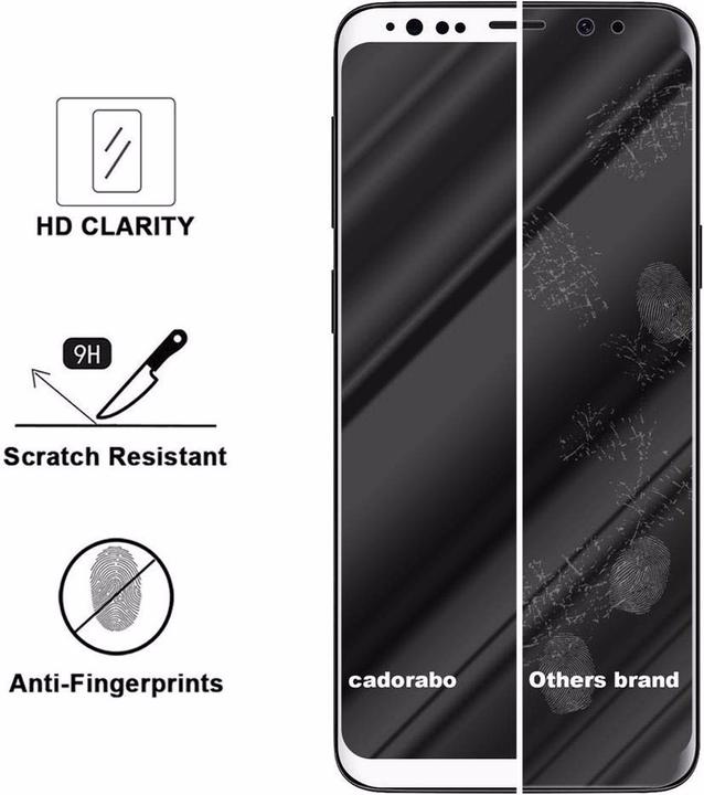 Actual product image Cadorabo Full screen display protection glass (1 Piece, Samsung Galaxy S9+)