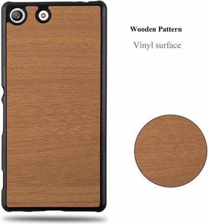 Actual product image Cadorabo Hard Cover Woody Cover (Sony Xperia M5)