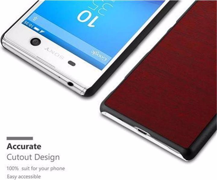 Actual product image Cadorabo Hard Cover Woody Cover (Sony Xperia M5)
